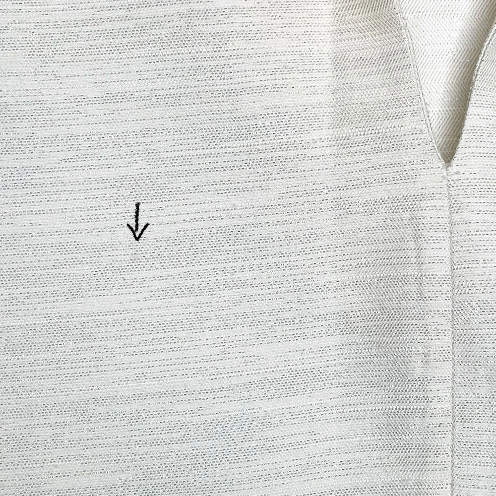 Co White & Silver Oversized Collar Sleeveless Blouse Small - Picture 5 of 6